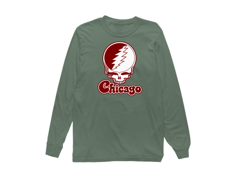 Chicago Stealie Premium Unisex Long-Sleeve — Design: Chicago University of — Light Green