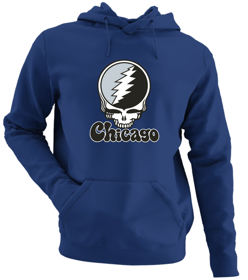 Chicago Baseball Stealie Grateful Dead Hoodie — Chicago White Sox — Navy
