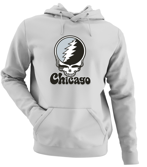 Chicago Baseball Stealie Grateful Dead Hoodie — Chicago White Sox — Sport Grey