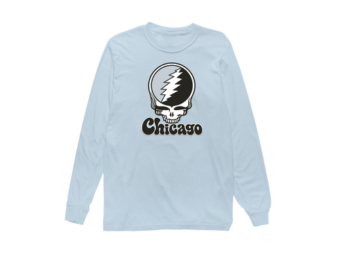 Chicago Baseball Stealie Grateful Dead Long-Sleeve — Chicago White Sox — Chambray