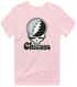Chicago Baseball Stealie Grateful Dead T-Shirt — Chicago White Sox — Light Pink