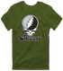 Chicago Baseball Stealie Grateful Dead T-Shirt — Chicago White Sox — Military Green