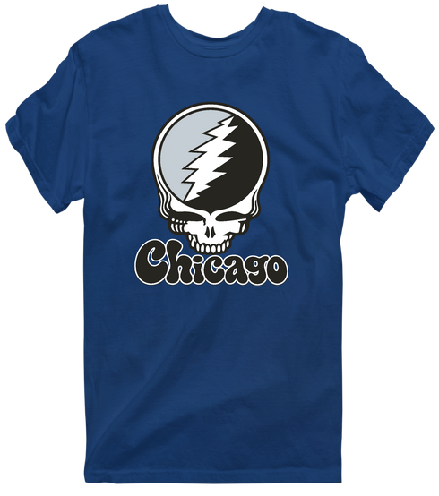 Chicago Baseball Stealie Grateful Dead T-Shirt — Chicago White Sox — Navy