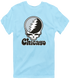 Chicago Baseball Stealie Grateful Dead T-Shirt — Chicago White Sox — Light Blue