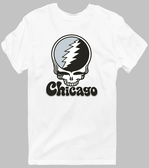 Chicago Baseball Stealie Grateful Dead T-Shirt — Chicago White Sox — White