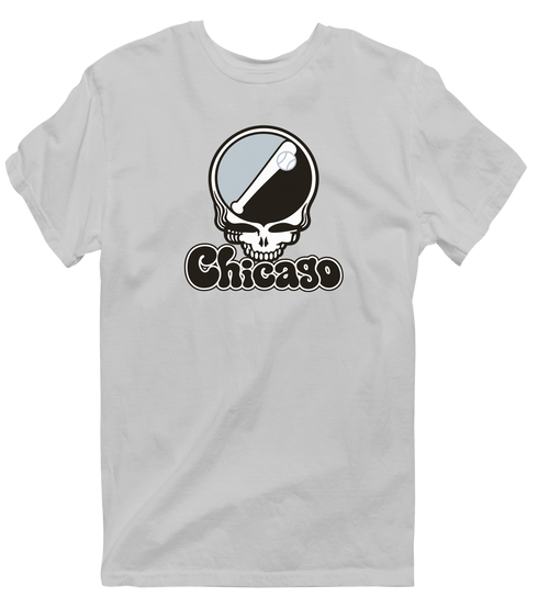 Chicago Baseball Stealie Grateful Dead T-Shirt — Chicago White Sox — Sport Grey