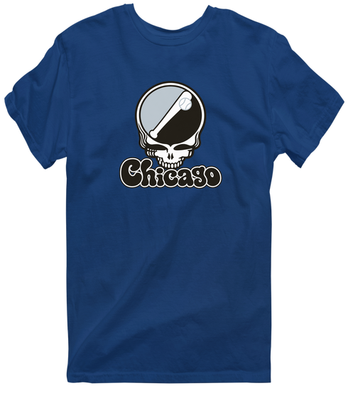 Chicago Baseball Stealie Grateful Dead T-Shirt — Chicago White Sox — Navy