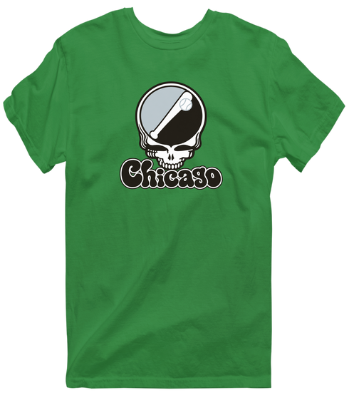 Chicago Baseball Stealie Grateful Dead T-Shirt — Chicago White Sox — Irish Green