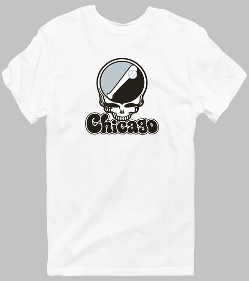 Chicago Baseball Stealie Grateful Dead T-Shirt — Chicago White Sox — White