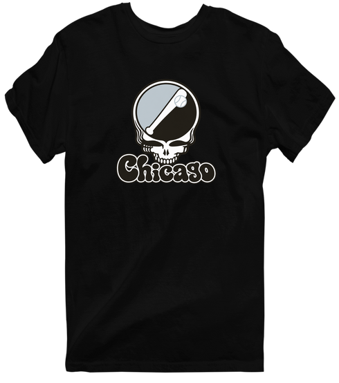 Chicago Baseball Stealie Grateful Dead T-Shirt — Chicago White Sox — Black