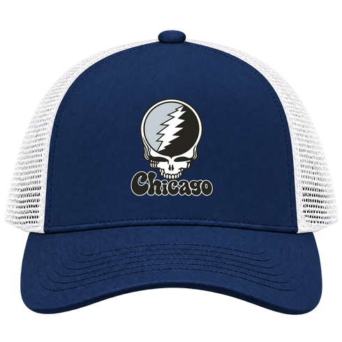 Chicago Baseball Stealie Grateful Dead Trucker Cap — Chicago White Sox — Navy/White