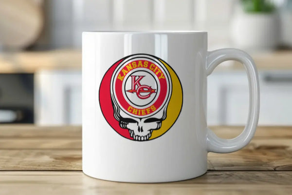 Grateful Dead - Kansas City Chiefs Stealie 15 Ounce Coffee Mug - StealieShop