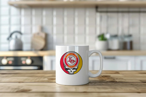 Grateful Dead - Kansas City Chiefs Stealie 15 Ounce Coffee Mug - StealieShop