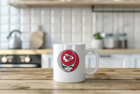 Grateful Dead - Kansas City Chiefs Stealie 15 Ounce Coffee Mug - StealieShop