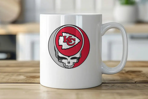 Grateful Dead - Kansas City Chiefs Stealie 15 Ounce Coffee Mug - StealieShop
