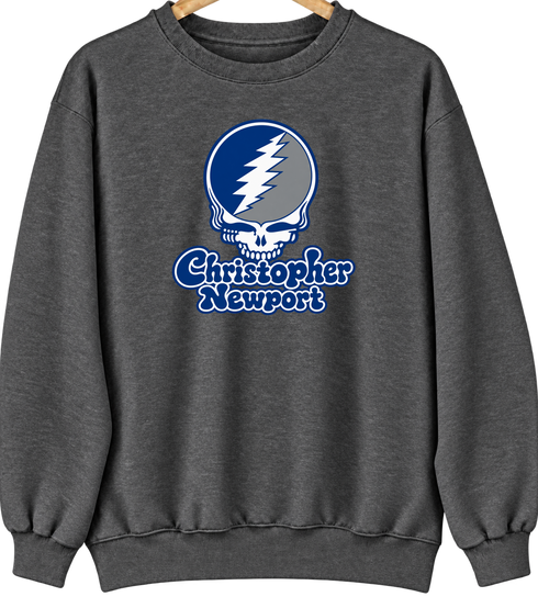 Christopher Newport Stealie Premium Unisex Crewneck — Design: Christopher Newport University — Dark Heather