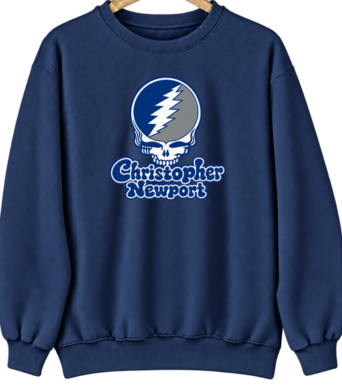 Christopher Newport Stealie Premium Unisex Crewneck — Design: Christopher Newport University — Navy