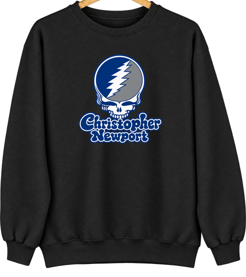 Christopher Newport Stealie Premium Unisex Crewneck — Design: Christopher Newport University — Black