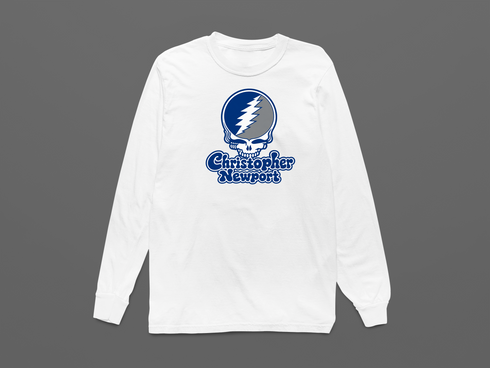 Christopher Newport Stealie Premium Unisex Long-Sleeve — Design: Christopher Newport University — White