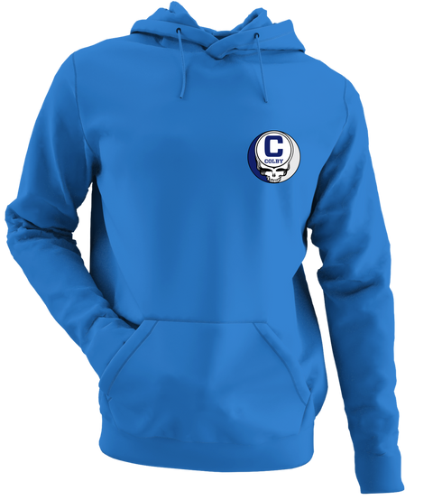 Colby College - Premium Grateful Dead Left Chest Hoodie - Heather Royal - 5
