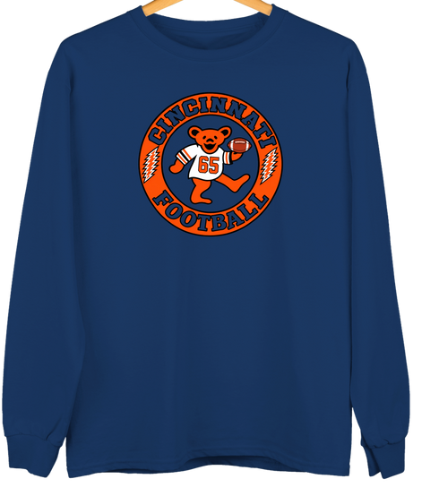 Cincinnati Football Dancing Bear Premium Crewneck — Cincinnati Bengals — Navy