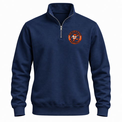 Cincinnati Football Dancing Bear Premium Quarter-Zip — Cincinnati Bengals — Navy