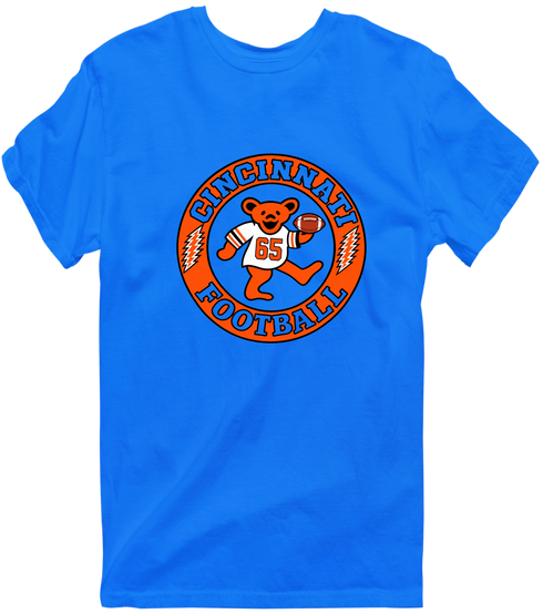 Cincinnati Football Dancing Bear Premium T-Shirt — Cincinnati Bengals — Royal