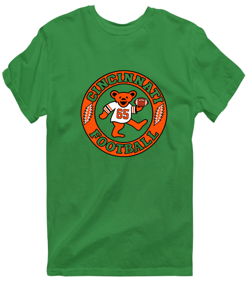 Cincinnati Football Dancing Bear Premium T-Shirt — Cincinnati Bengals — Irish Green