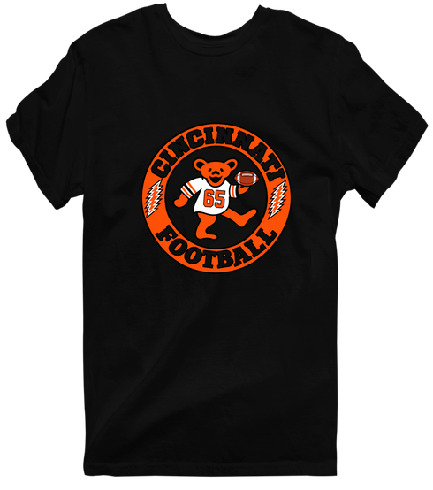 Cincinnati Football Dancing Bear Premium T-Shirt — Cincinnati Bengals — Black