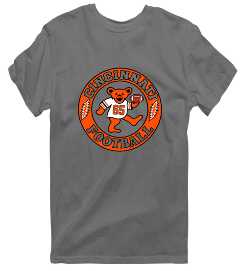 Cincinnati Football Dancing Bear Premium T-Shirt — Cincinnati Bengals — Charcoal