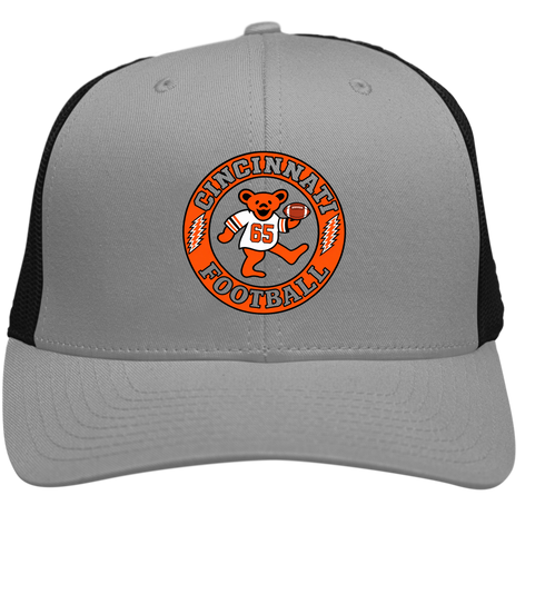 Cincinnati Football Dancing Bear Premium Trucker Cap — Cincinnati Bengals — Heather/Black