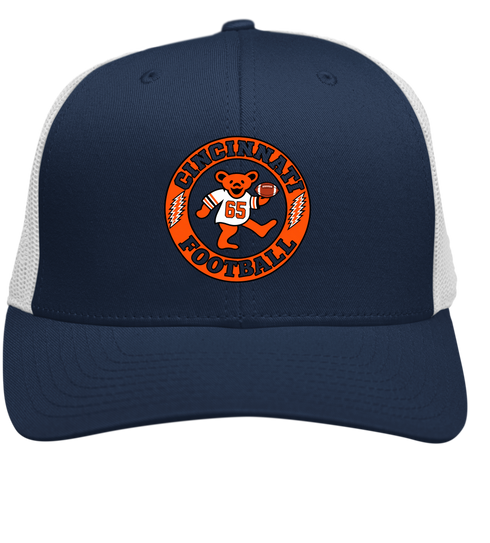 Cincinnati Football Dancing Bear Premium Trucker Cap — Cincinnati Bengals — Navy/White