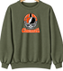 Cincinnati Helmet Stealie Premium Unisex Crewneck — Cincinnati Bengals — Military Green