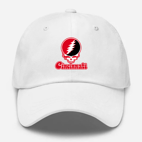 Cincinnati Stealie Premium Unisex Dad Hat — Design: Cincinnati University of — White