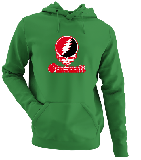 Cincinnati Stealie Premium Unisex Hoodie — Design: Cincinnati University of — Irish Green
