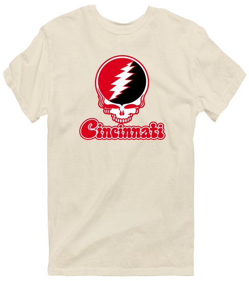 Cincinnati Stealie Premium Unisex T-Shirt — Design: Cincinnati University of — Sand