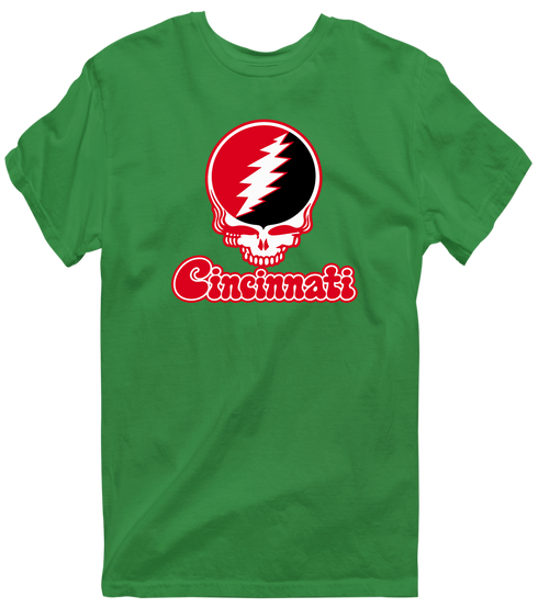 Cincinnati Stealie Premium Unisex T-Shirt — Design: Cincinnati University of — Irish Green