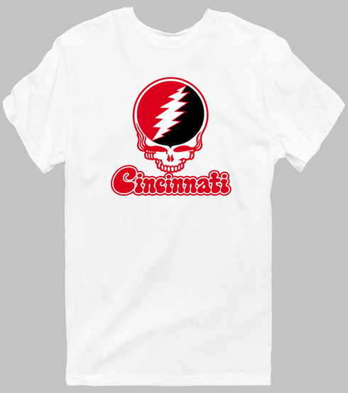 Cincinnati Stealie Premium Unisex T-Shirt — Design: Cincinnati University of — White