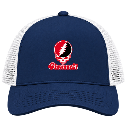Cincinnati Stealie Premium Unisex Trucker Cap — Design: Cincinnati University of — Navy/White