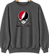 Cincinnati Baseball Stealie Grateful Dead Crewneck — Cincinnati Reds — Dark Heather