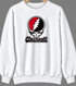Cincinnati Baseball Stealie Grateful Dead Crewneck — Cincinnati Reds — White