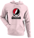 Cincinnati Baseball Stealie Grateful Dead Hoodie — Cincinnati Reds — Light Pink