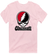 Cincinnati Baseball Stealie Grateful Dead T-Shirt — Cincinnati Reds — Light Pink