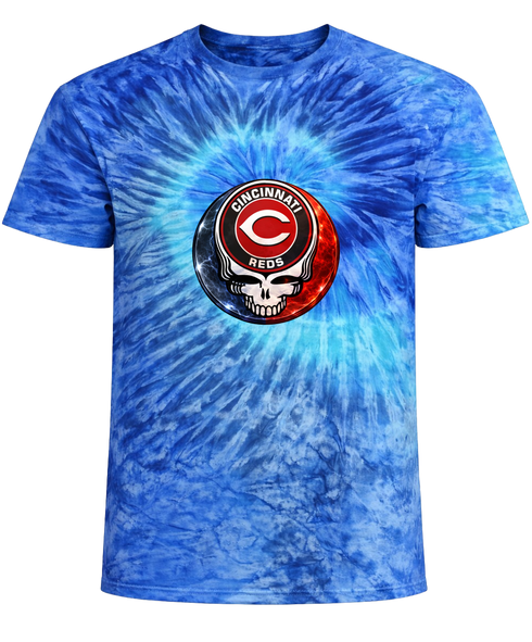 Cincinnati Reds Crystal Stealie Tie-Dye T-Shirt