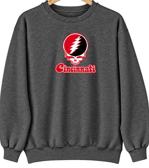 Cincinnati Stealie Premium Unisex Crewneck — Design: Cincinnati University of — Dark Heather
