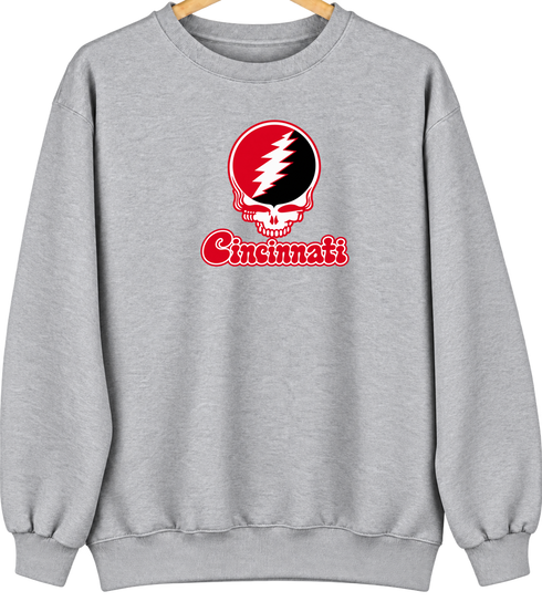 Cincinnati Stealie Premium Unisex Crewneck — Design: Cincinnati University of — Sport Grey