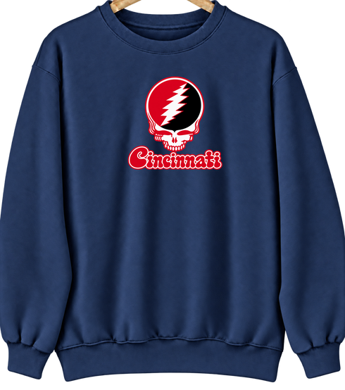 Cincinnati Stealie Premium Unisex Crewneck — Design: Cincinnati University of — Navy