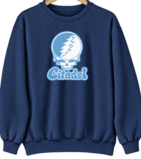 Citadel Stealie Premium Unisex Crewneck — Design: Citadel — Navy