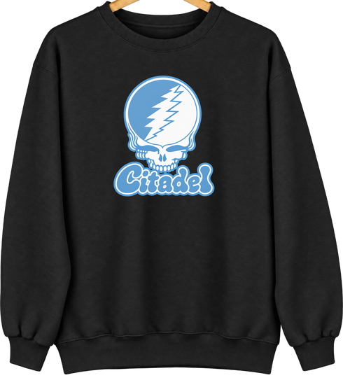 Citadel Stealie Premium Unisex Crewneck — Design: Citadel — Black