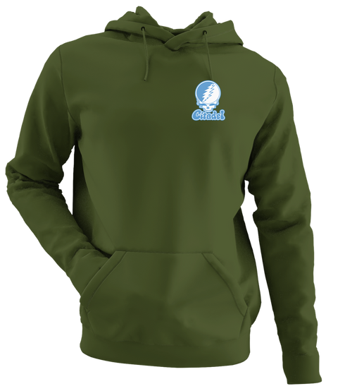 Citadel Stealie Premium Unisex Hoodie — Design: Citadel — Military Green